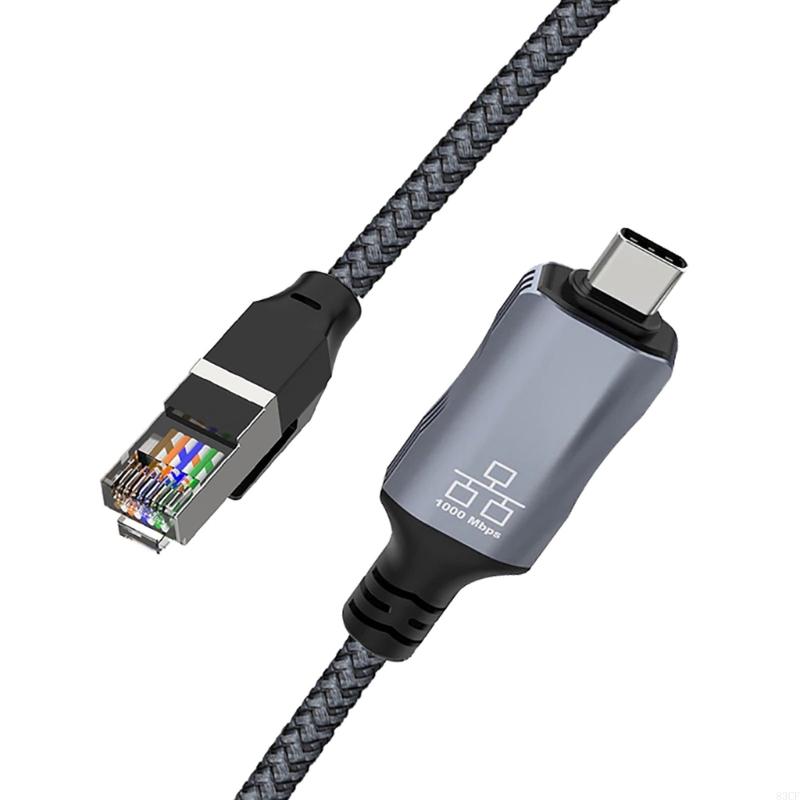 Braided Line - Hızlı Hızlı USB C'den RJ45 Ağ